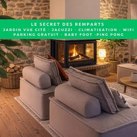 Villa Le Secret Des Remparts - Jacuzzi- Vue Cite - Free Parking - Climatisation